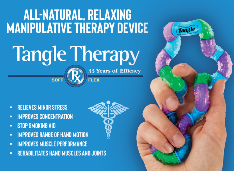 tangle therapy in the hand all-natural relaxing manipulative therapy device