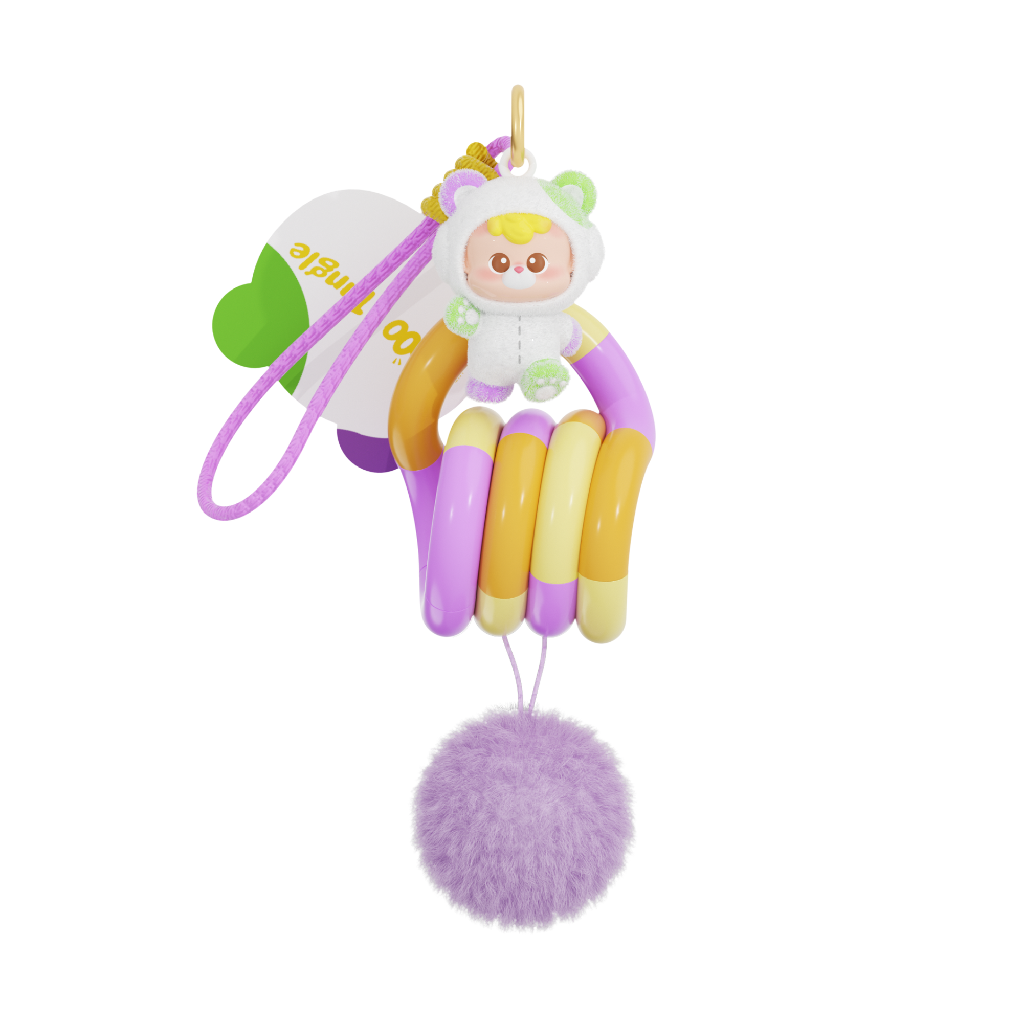 NEW! Tangle® x HiddenWooo Abebe Bear Pendant Blind Box - Tangle
